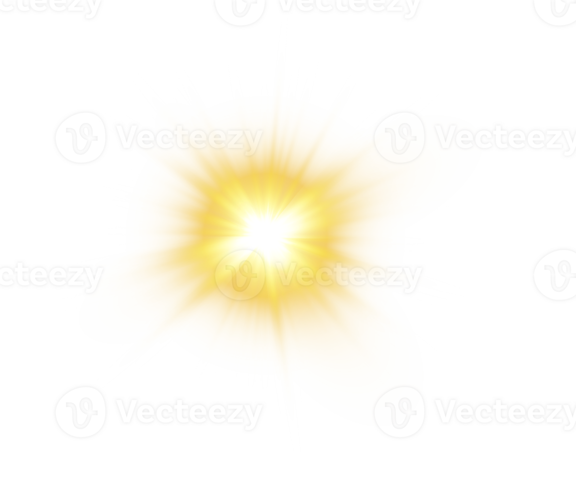 Golden glowing lights effects isolated. Solar flare with beams and spotlight. Glow effect. Starburst with sparkles. PNG. png