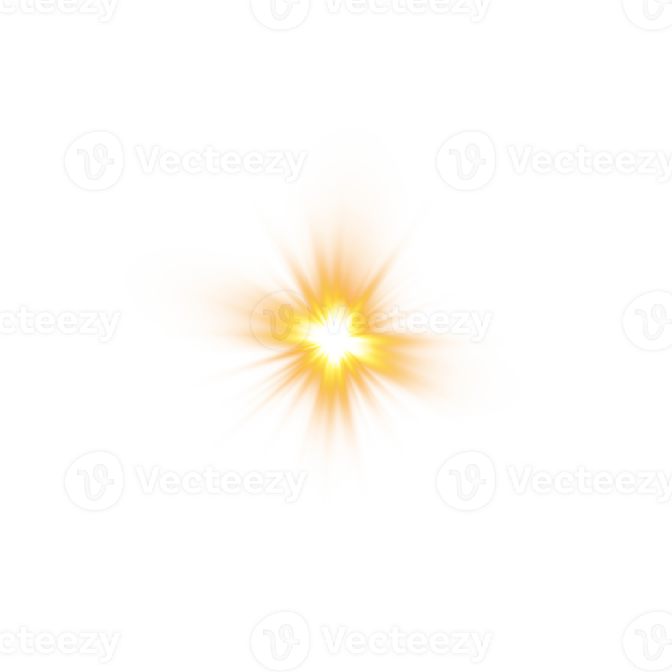 Golden glowing lights effects isolated. Solar flare with beams and spotlight. Glow effect. Starburst with sparkles. PNG. png