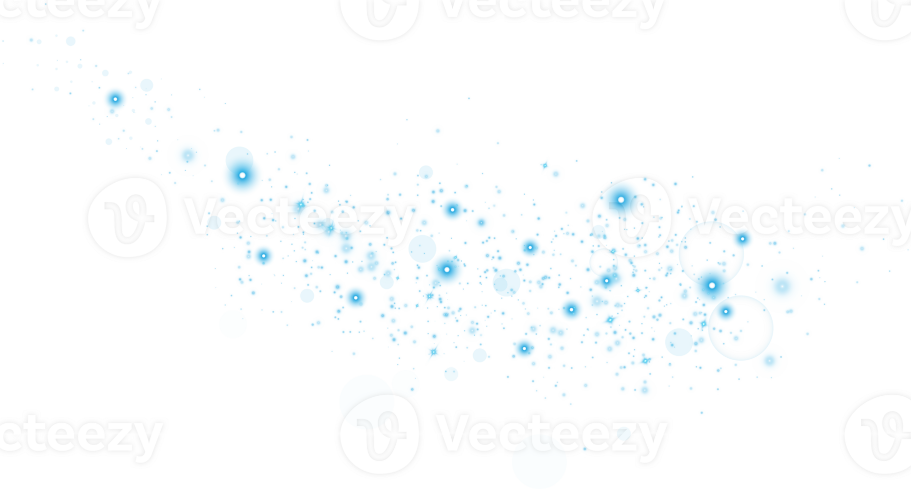 Blue glitter wave abstract illustration. Blue star dust trail sparkling particles isolated. Magic concept. PNG