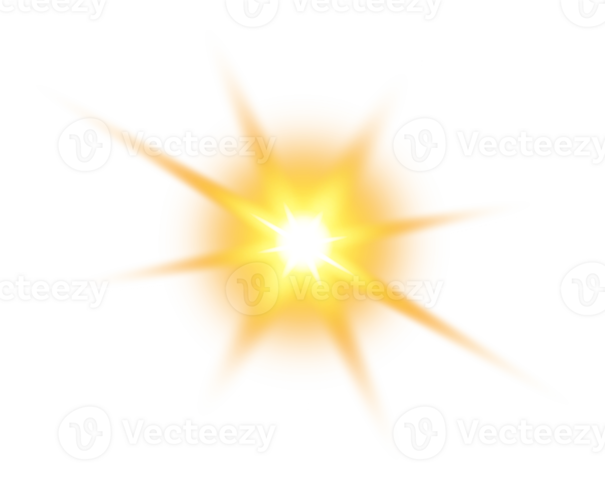 Golden glowing lights effects isolated. Solar flare with beams and spotlight. Glow effect. Starburst with sparkles. PNG. png