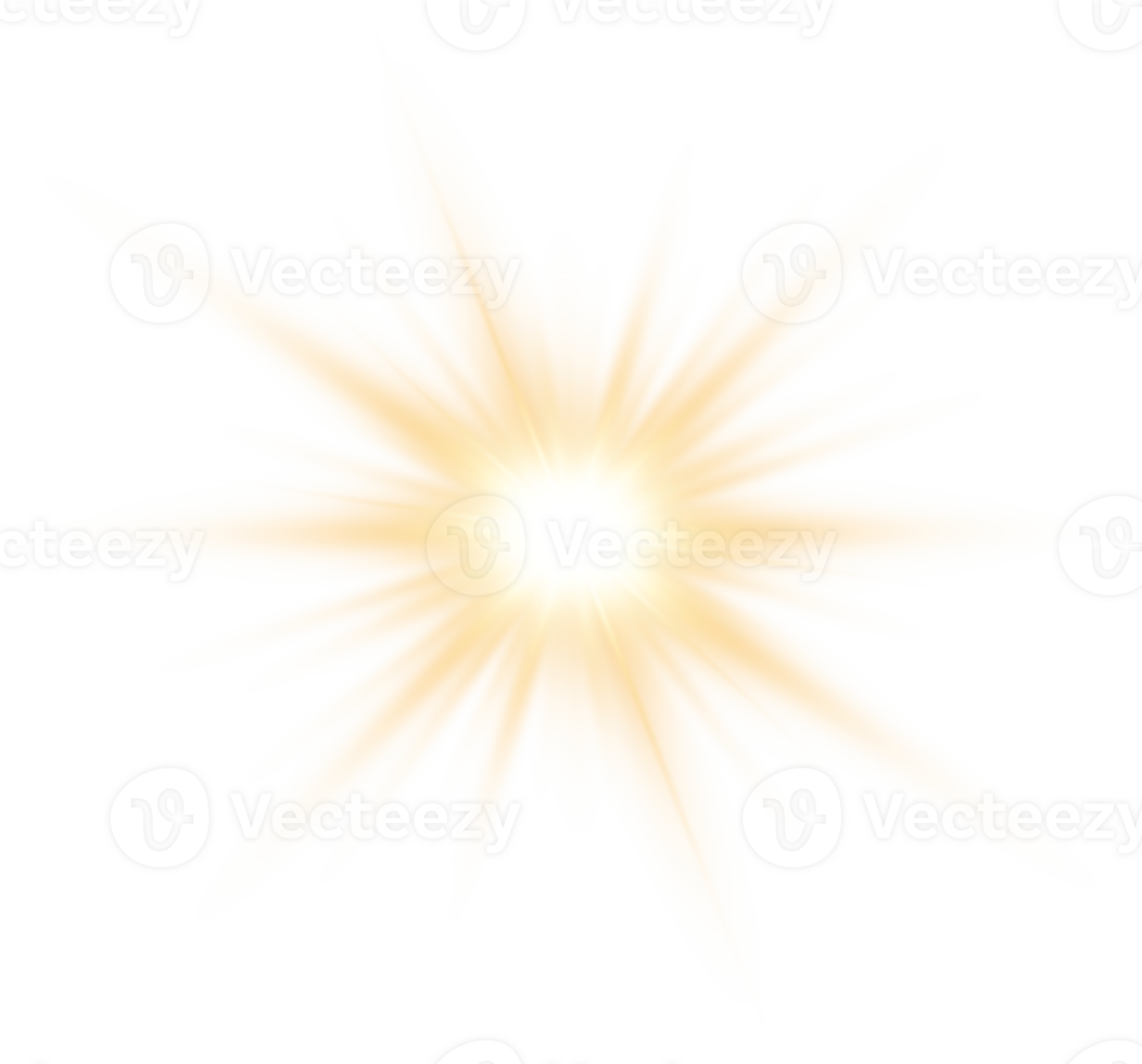 Golden glowing lights effects isolated. Solar flare with beams and spotlight. Glow effect. Starburst with sparkles. PNG. png