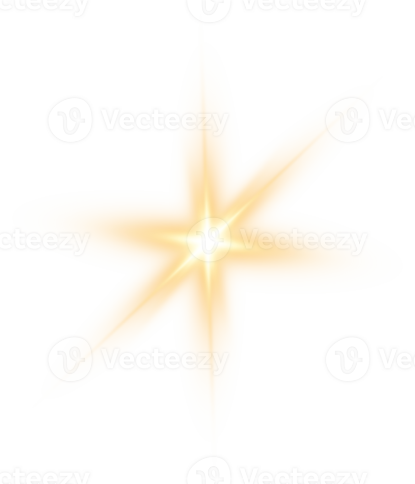 Golden glowing lights effects isolated. Solar flare with beams and spotlight. Glow effect. Starburst with sparkles. PNG. png