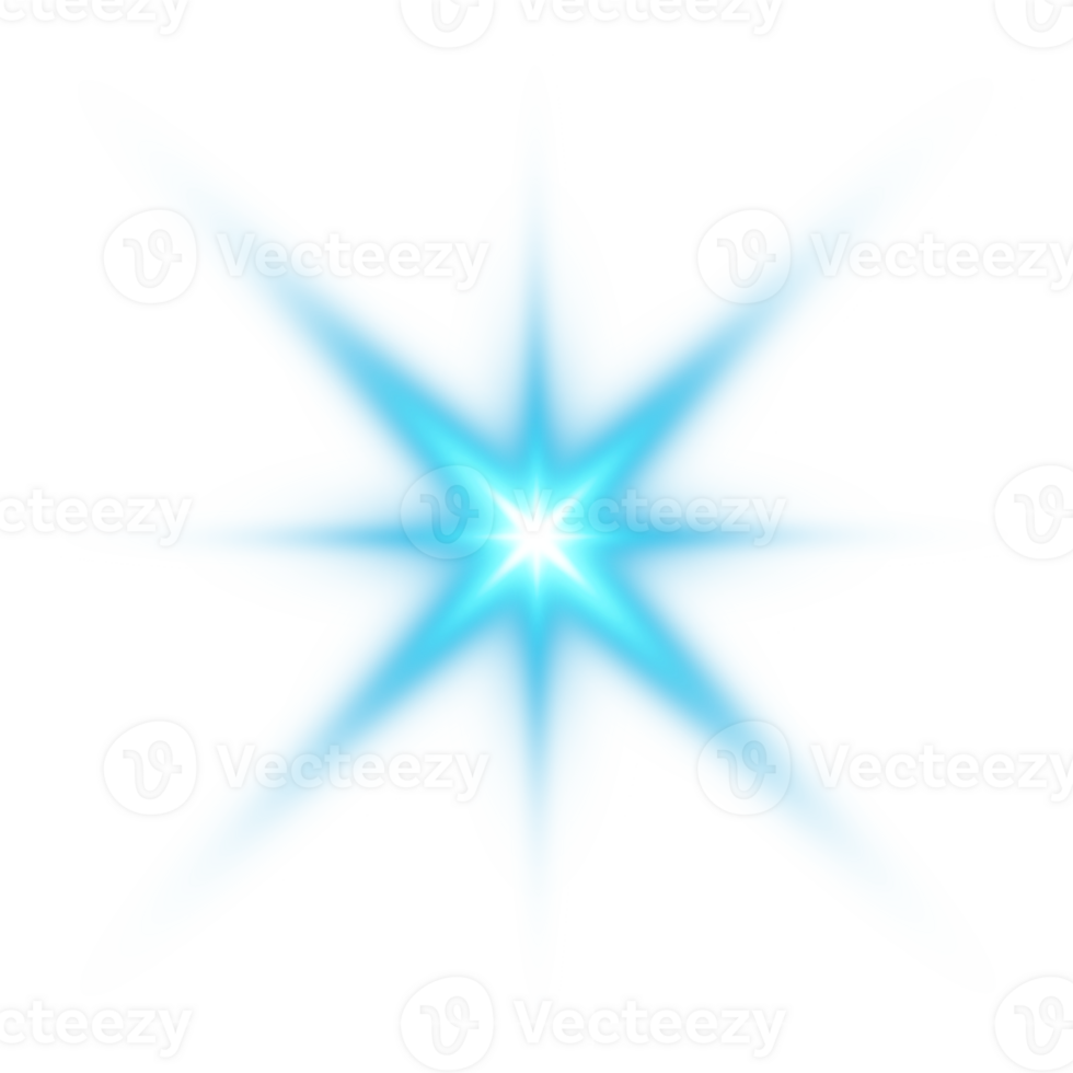 Blue glowing lights effects isolated. Solar flare with beams and spotlight. Glow effect. Starburst with sparkles. PNG. png