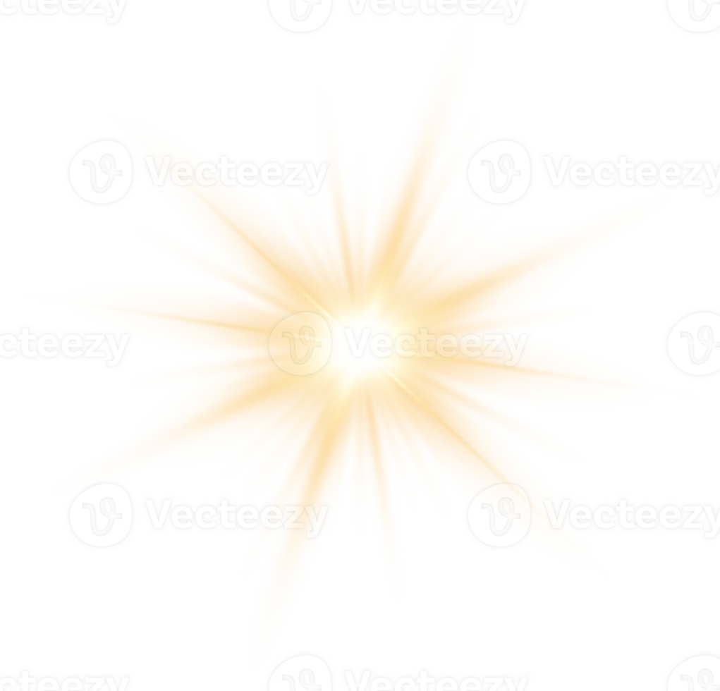 Golden glowing lights effects isolated. Solar flare with beams and spotlight. Glow effect. Starburst with sparkles. PNG. png
