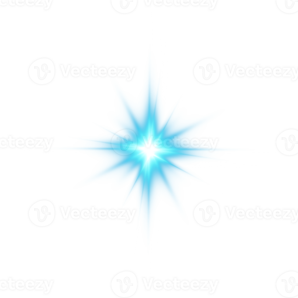 Blue glowing lights effects isolated. Solar flare with beams and spotlight. Glow effect. Starburst with sparkles. PNG. png