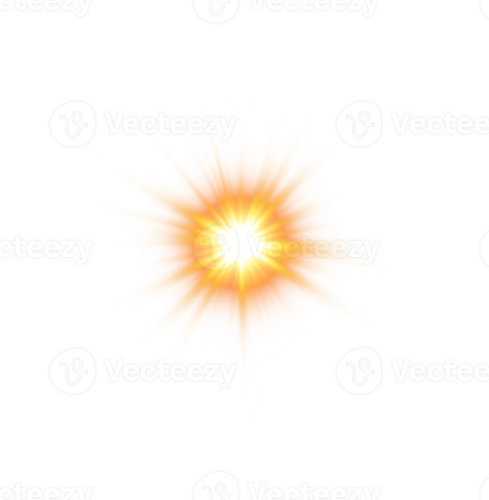 Golden glowing lights effects isolated. Solar flare with beams and spotlight. Glow effect. Starburst with sparkles. PNG. png