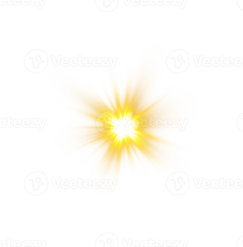 Golden glowing lights effects isolated. Solar flare with beams and spotlight. Glow effect. Starburst with sparkles. PNG. png