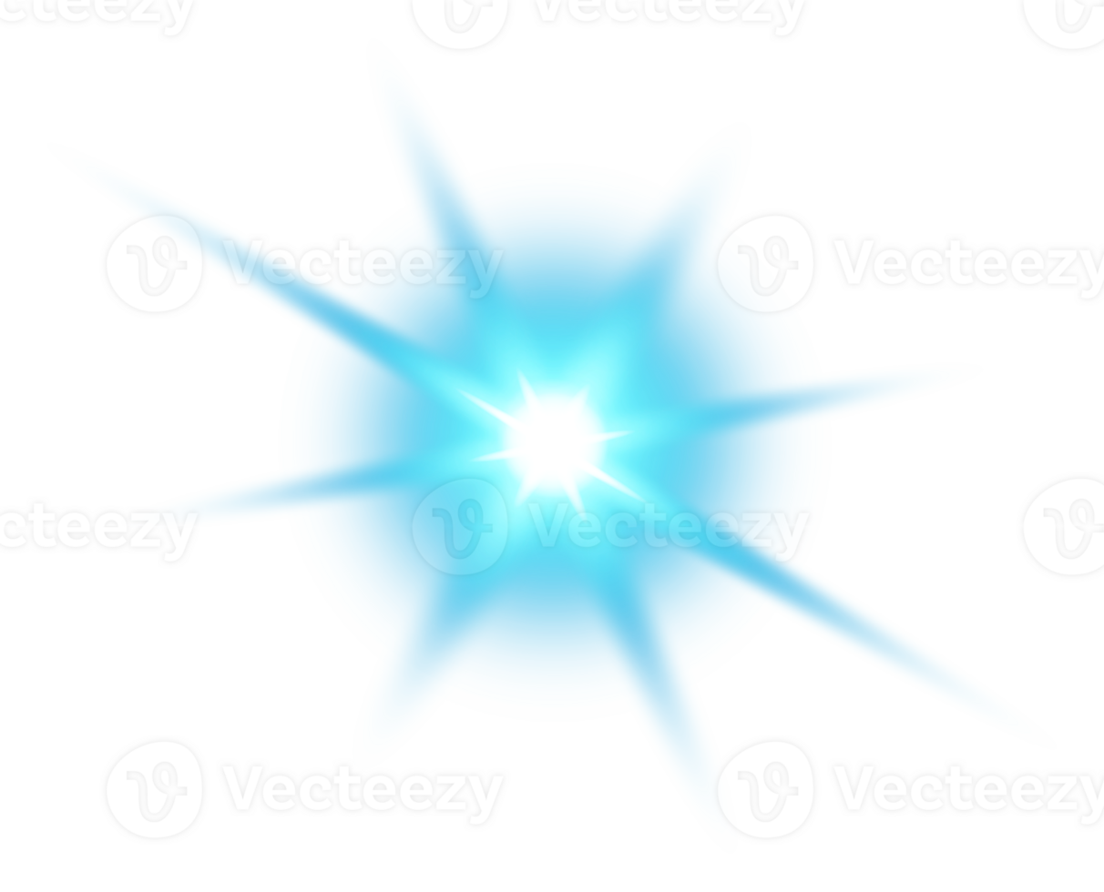 Blue glowing lights effects isolated. Solar flare with beams and spotlight. Glow effect. Starburst with sparkles. PNG. png