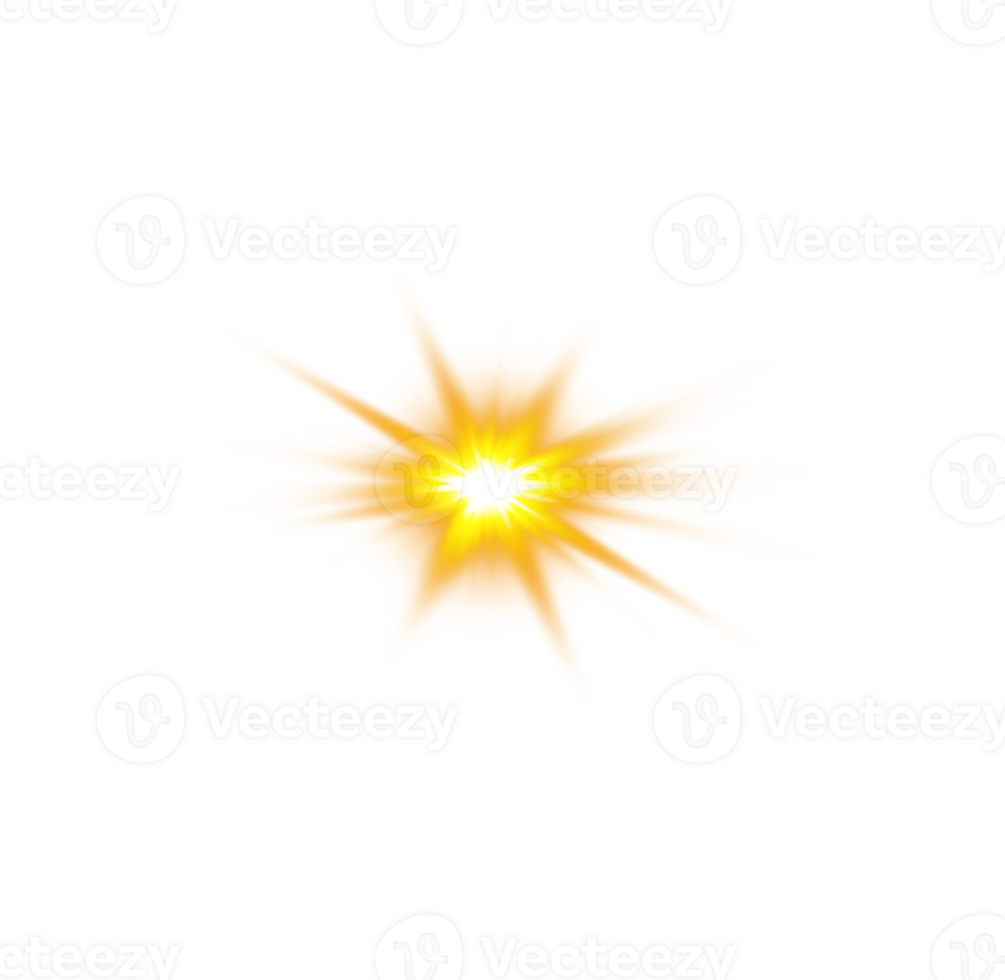 Golden glowing lights effects isolated. Solar flare with beams and spotlight. Glow effect. Starburst with sparkles. PNG. png
