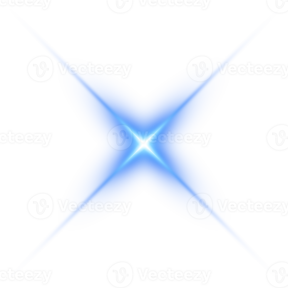 Blue glowing lights effects isolated. Solar flare with beams and spotlight. Glow effect. Starburst with sparkles. PNG. png