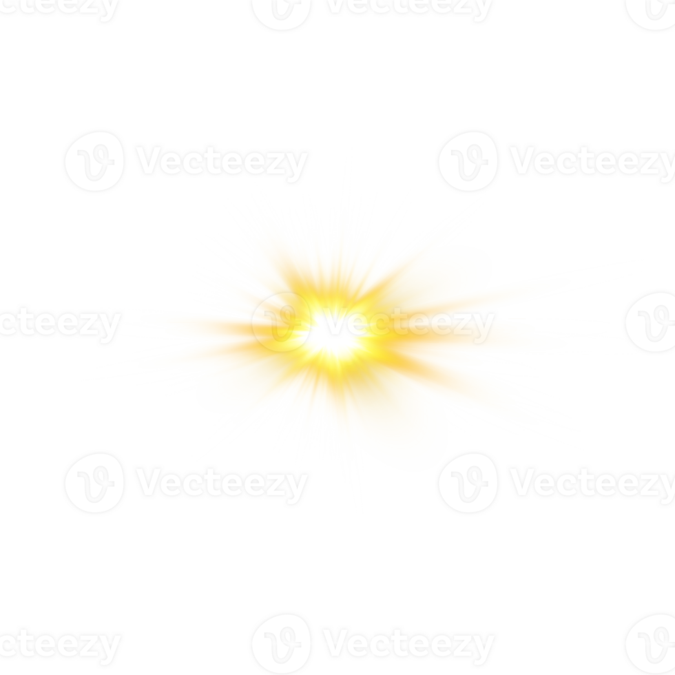 Golden glowing lights effects isolated. Solar flare with beams and spotlight. Glow effect. Starburst with sparkles. PNG. png