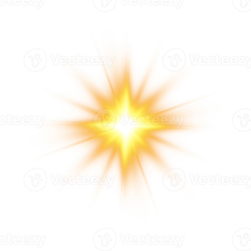 Golden glowing lights effects isolated. Solar flare with beams and spotlight. Glow effect. Starburst with sparkles. PNG. png