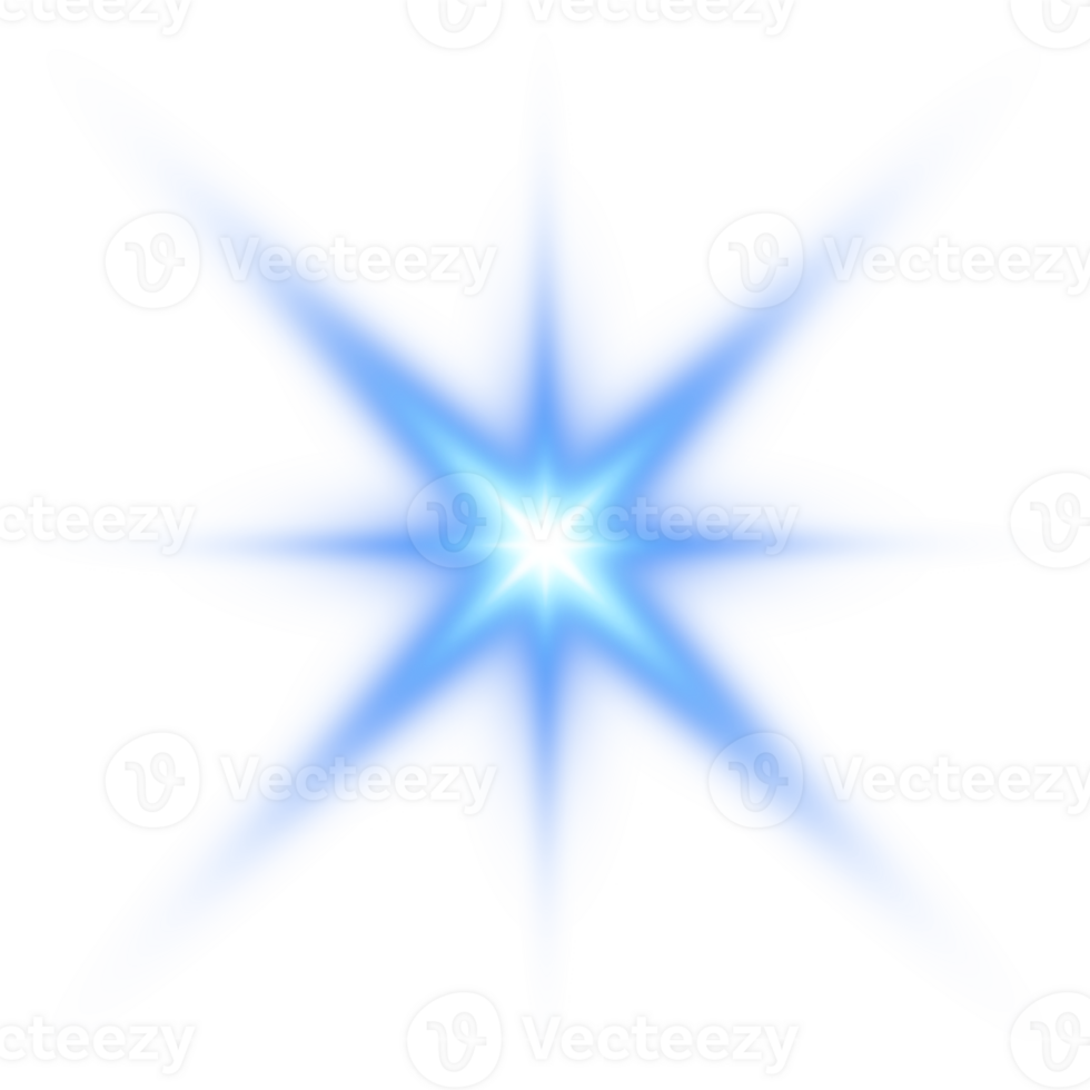 Blue glowing lights effects isolated. Solar flare with beams and spotlight. Glow effect. Starburst with sparkles. PNG. png