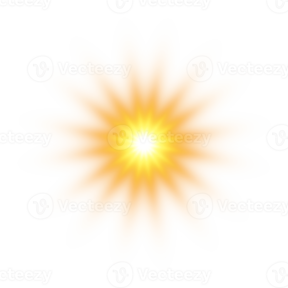 Golden glowing lights effects isolated. Solar flare with beams and spotlight. Glow effect. Starburst with sparkles. PNG. png