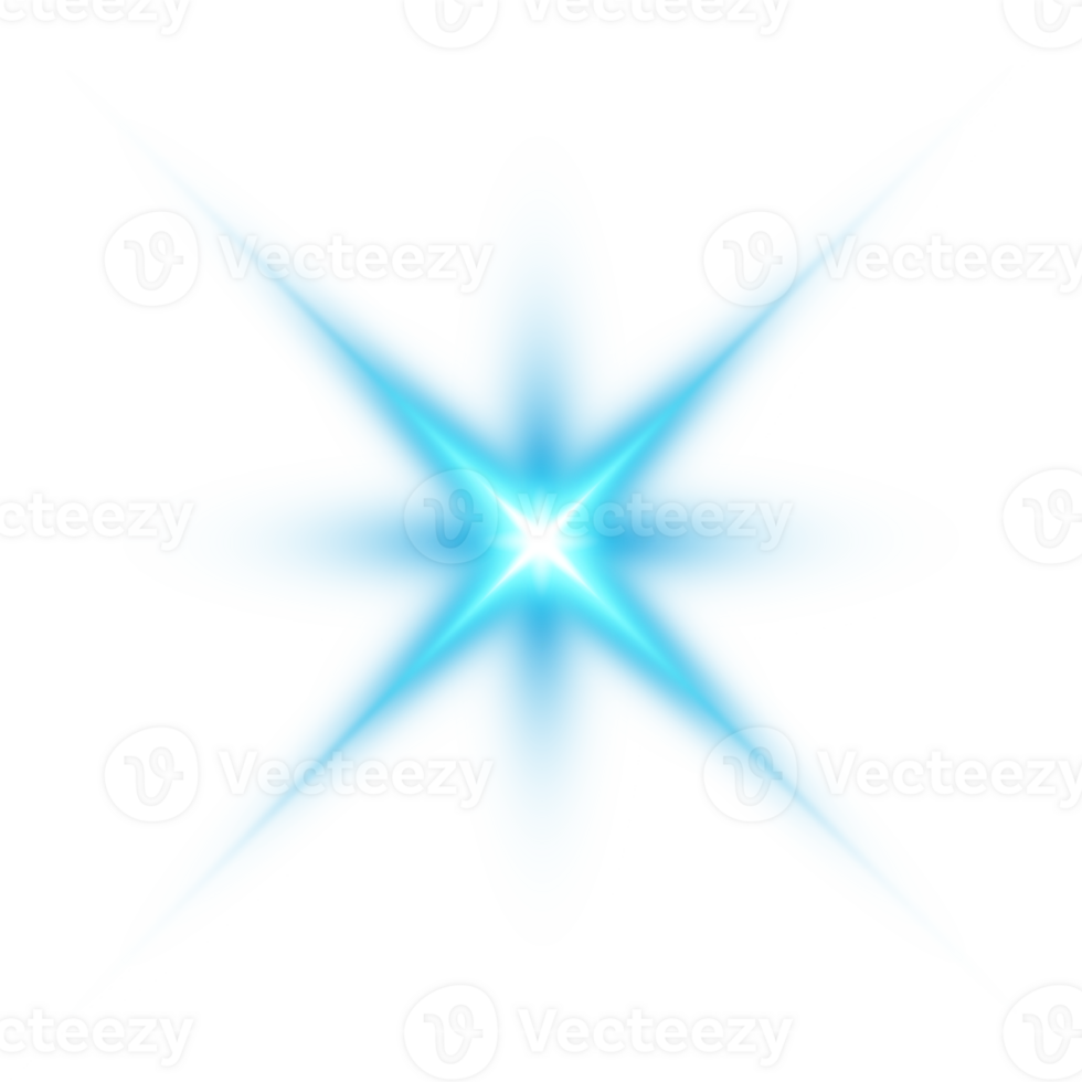 Blue glowing lights effects isolated. Solar flare with beams and spotlight. Glow effect. Starburst with sparkles. PNG. png