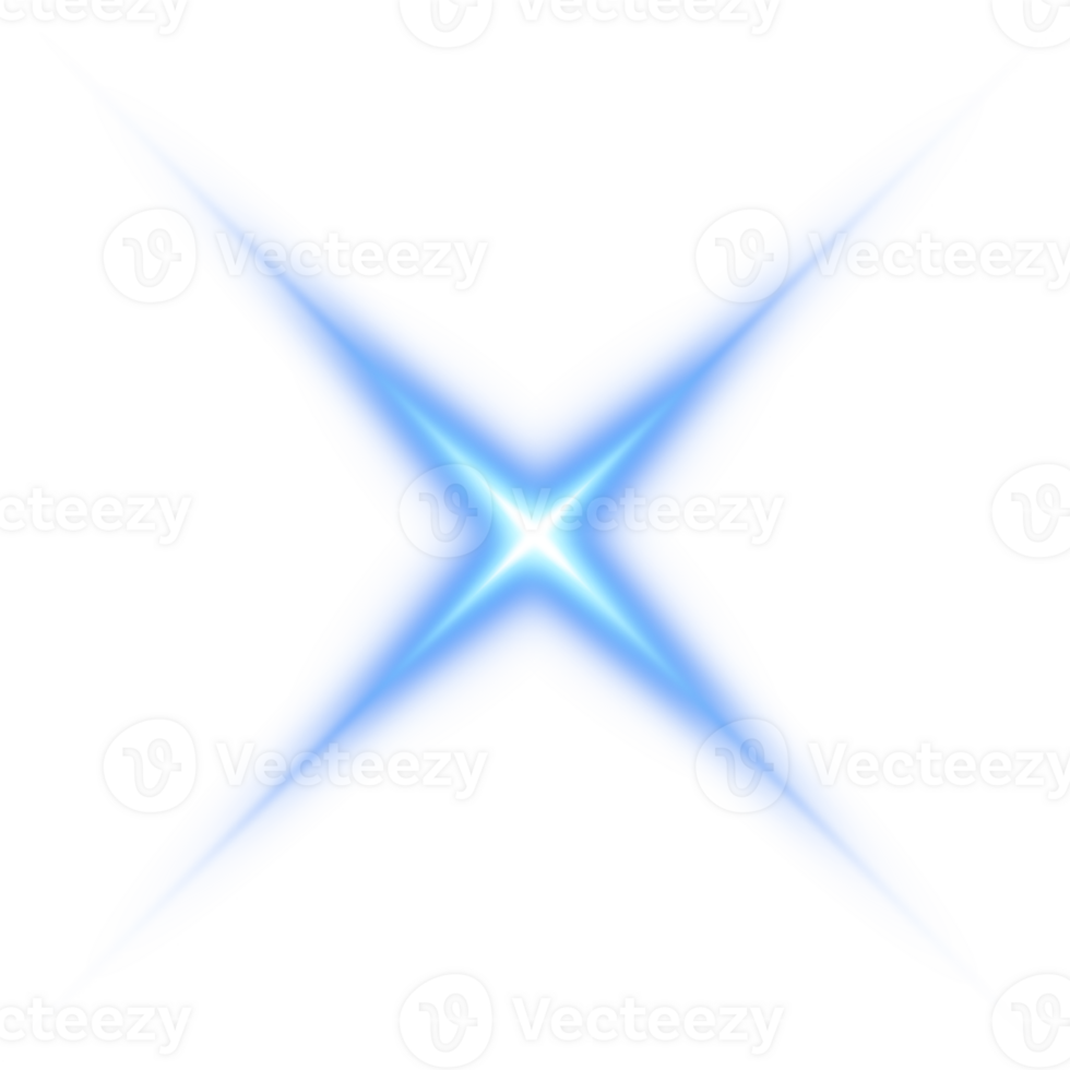 Blue glowing lights effects isolated. Solar flare with beams and spotlight. Glow effect. Starburst with sparkles. PNG. png