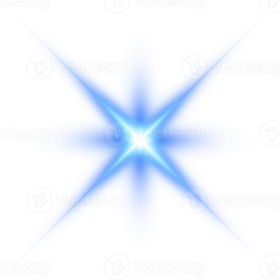 Blue glowing lights effects isolated. Solar flare with beams and spotlight. Glow effect. Starburst with sparkles. PNG. png