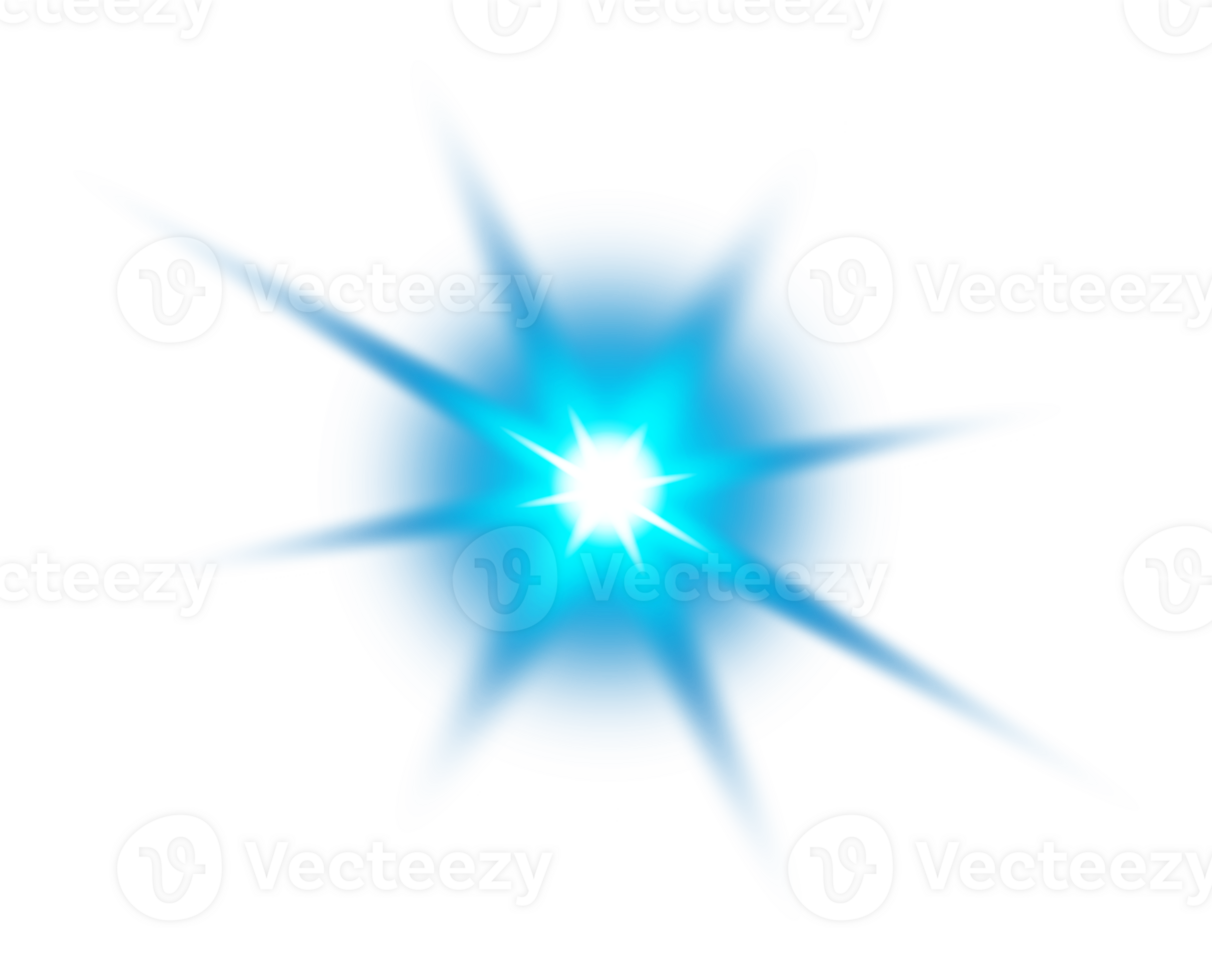 Blue glowing lights effects isolated. Solar flare with beams and spotlight. Glow effect. Starburst with sparkles. PNG. png