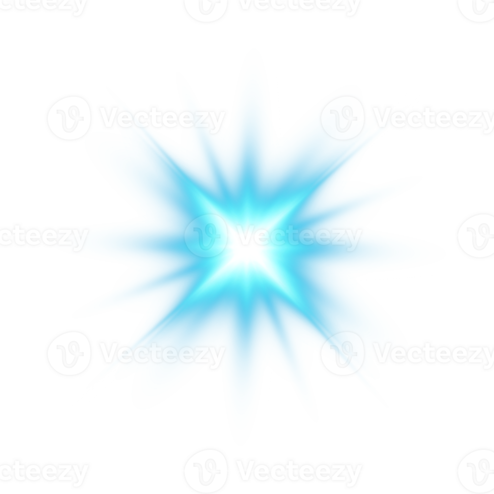 Blue glowing lights effects isolated. Solar flare with beams and spotlight. Glow effect. Starburst with sparkles. PNG. png