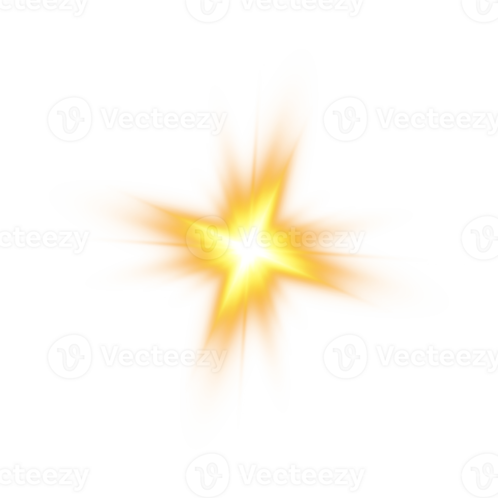 Golden glowing lights effects isolated. Solar flare with beams and spotlight. Glow effect. Starburst with sparkles. PNG. png