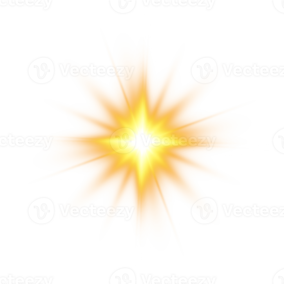 Golden glowing lights effects isolated. Solar flare with beams and spotlight. Glow effect. Starburst with sparkles. PNG. png