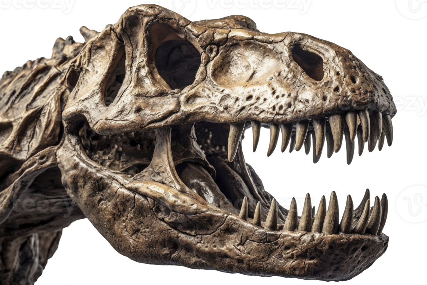 Download Menacing and Dangerous Dinosaur Skull Artwork PNG Online