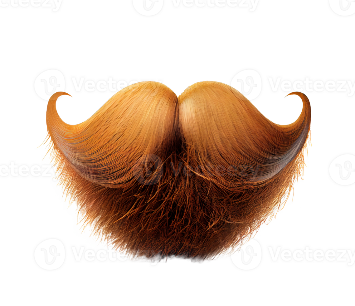 Moustaches isolated on the transparent background, created with png