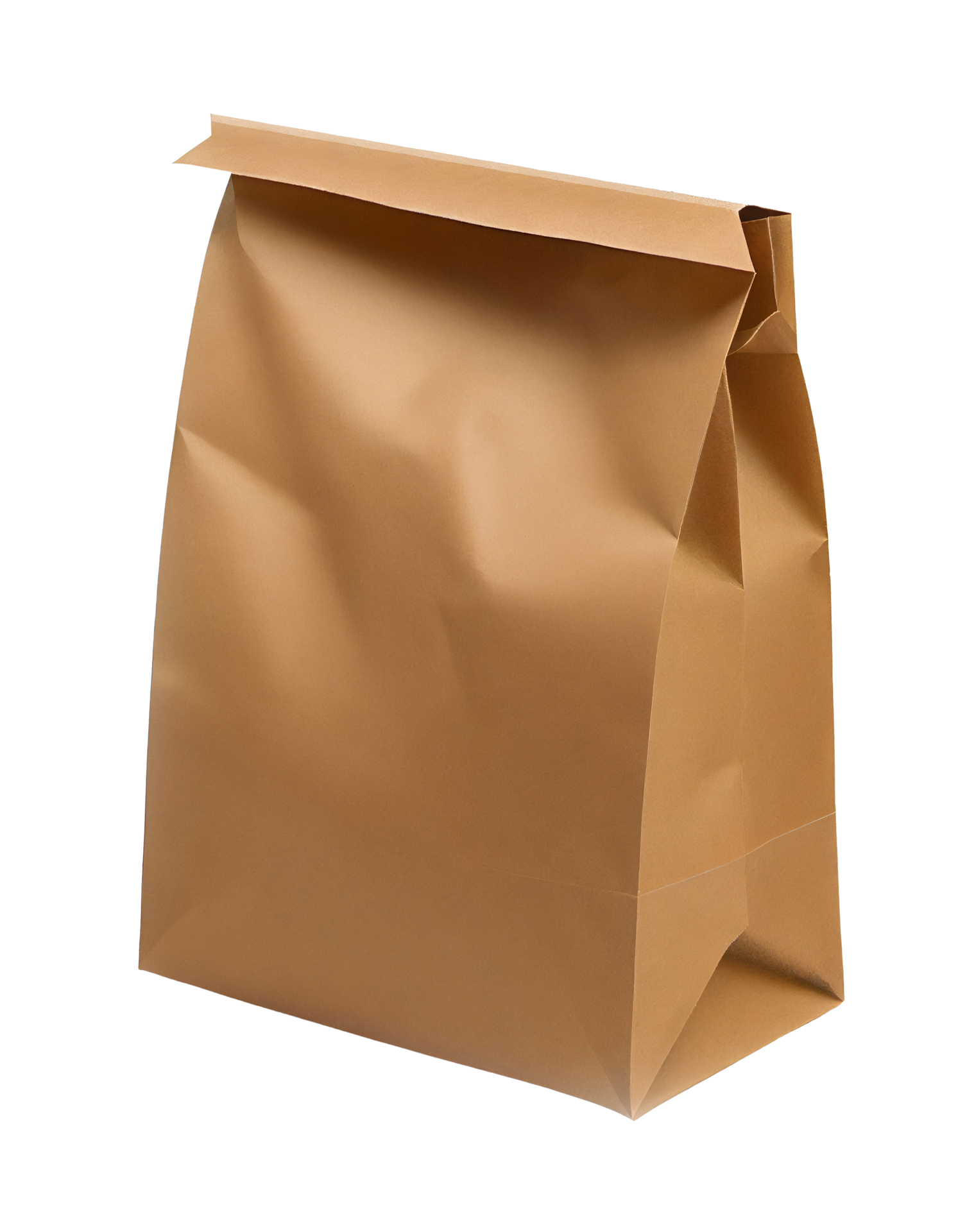 Brown paper bag on transparent background, created with generative AI 23450166 PNG