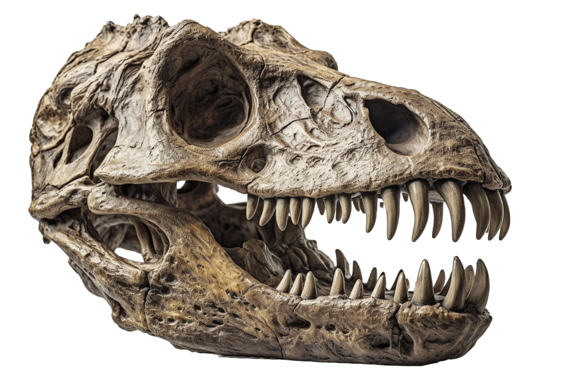 Download Menacing and Dangerous Dinosaur Skull Artwork PNG Online