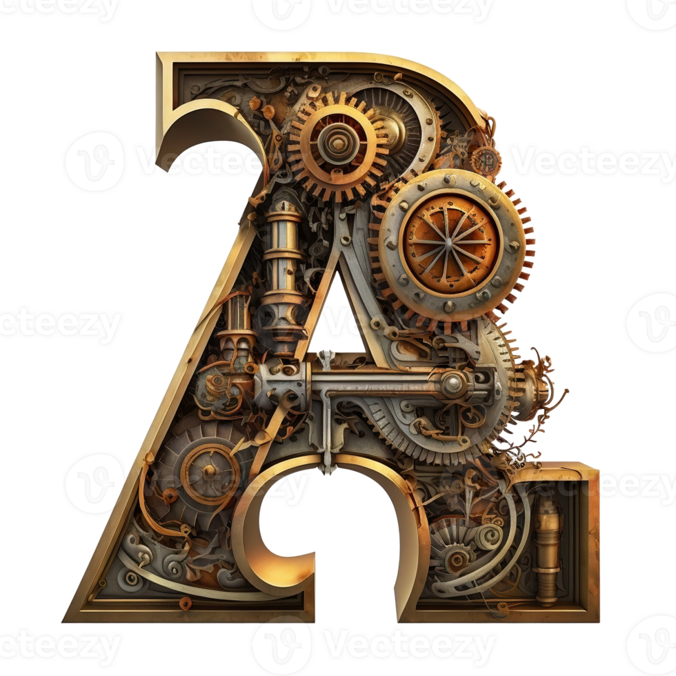 Machine parts letter A, created with 23450174 PNG