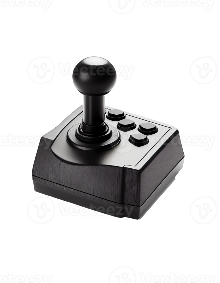 Gaming joystick on transparent background, created with png