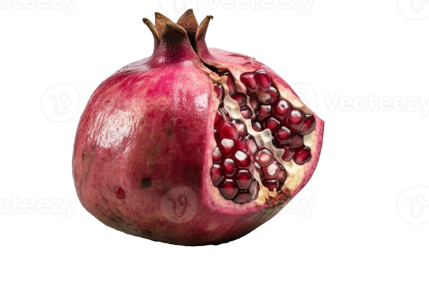 Pomegranate on transparent background, created with png