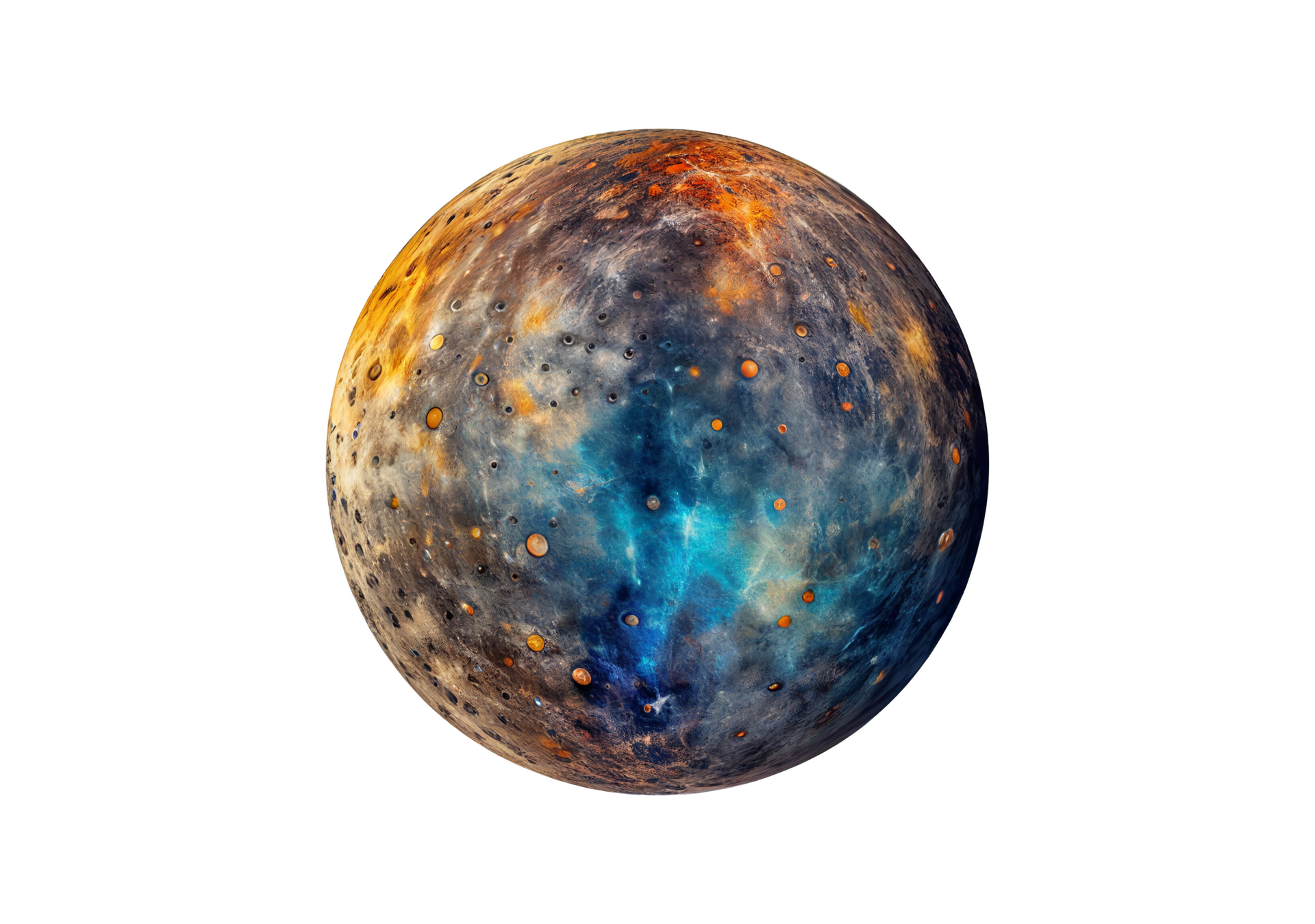 planeta mercurio en transparente fondo, creado con generativo ai 23450276  PNG