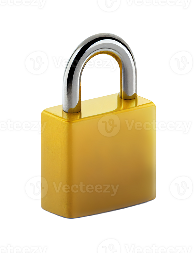 Padlock on transparent background, created with png