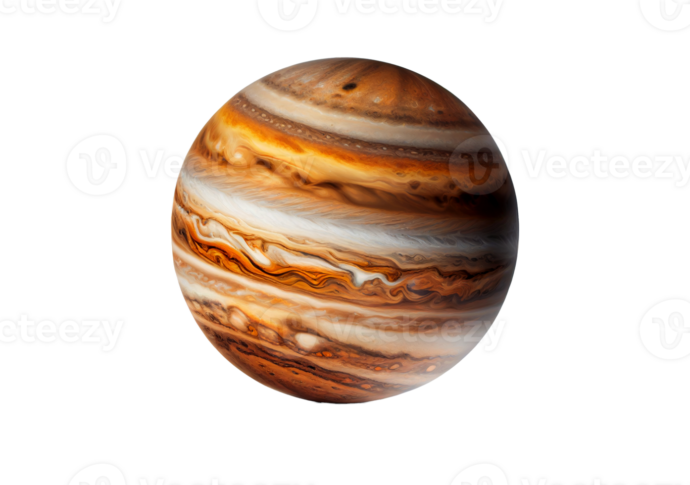 Planet Jupiter on transparent background, created with png