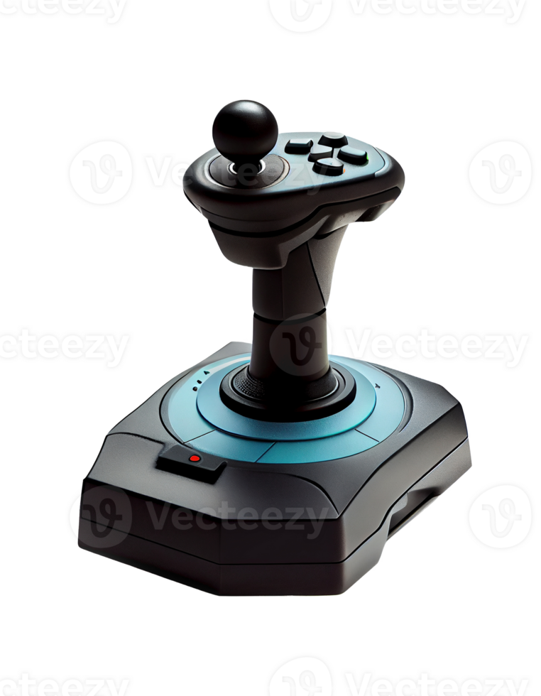 Gaming joystick on transparent background, created with png