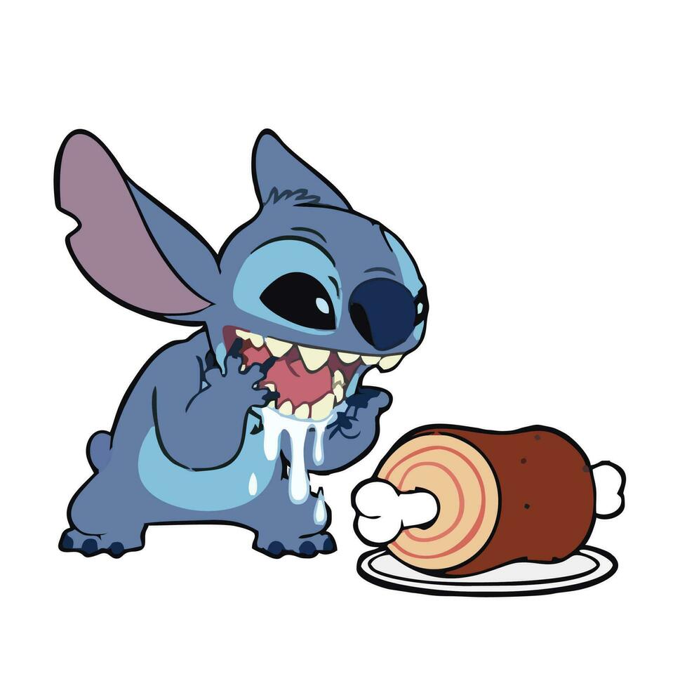 lilo and stitch cartoon poses vector editorial