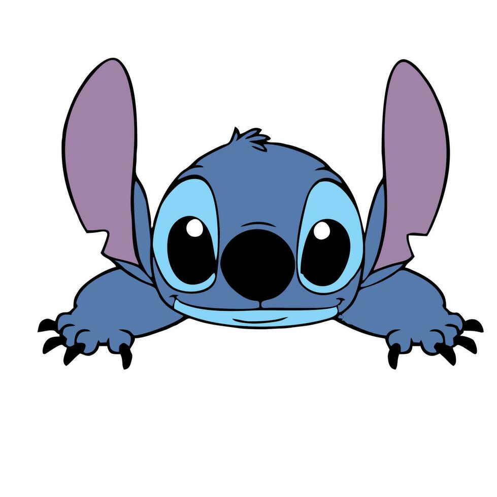 lilo and stitch cartoon poses vector editorial