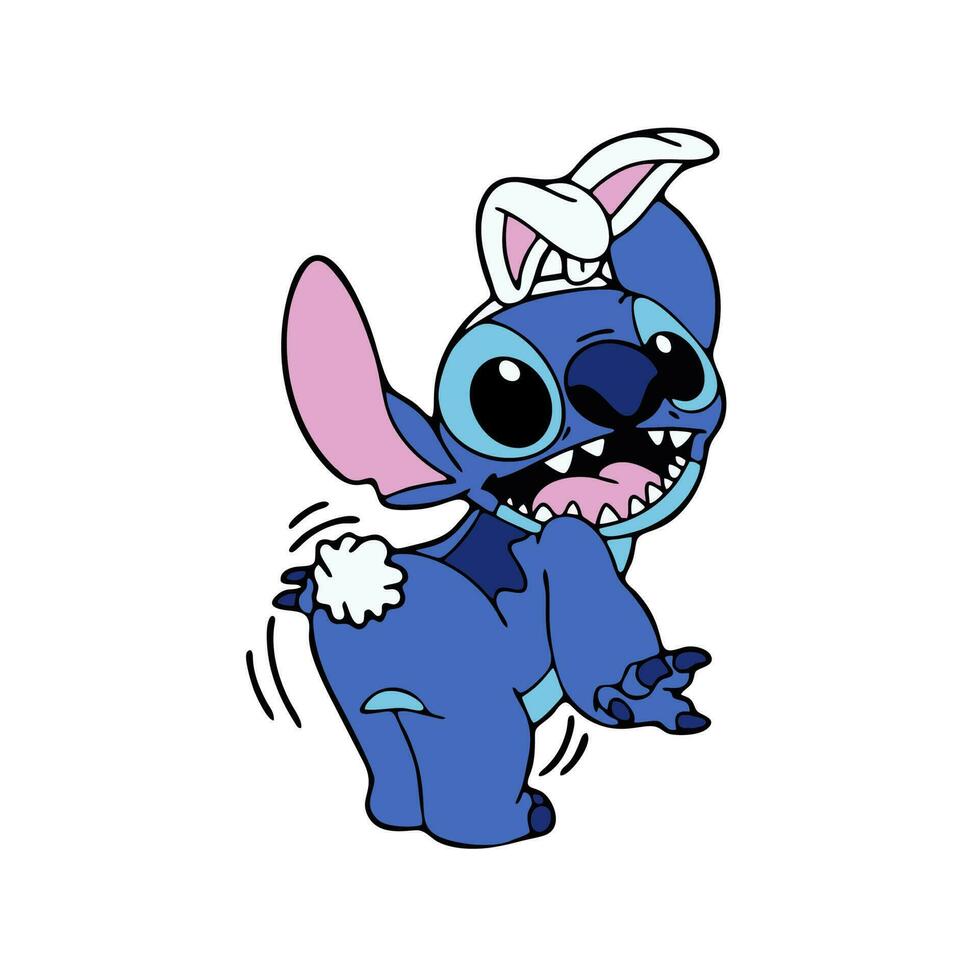 lilo and stitch cartoon poses vector editorial