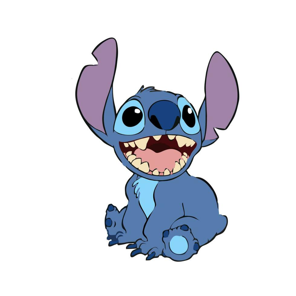 lilo and stitch cartoon poses vector editorial