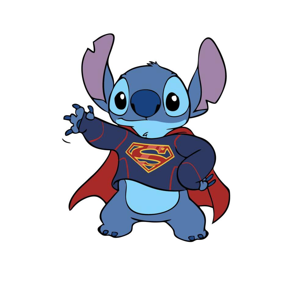 lilo and stitch cartoon poses vector editorial