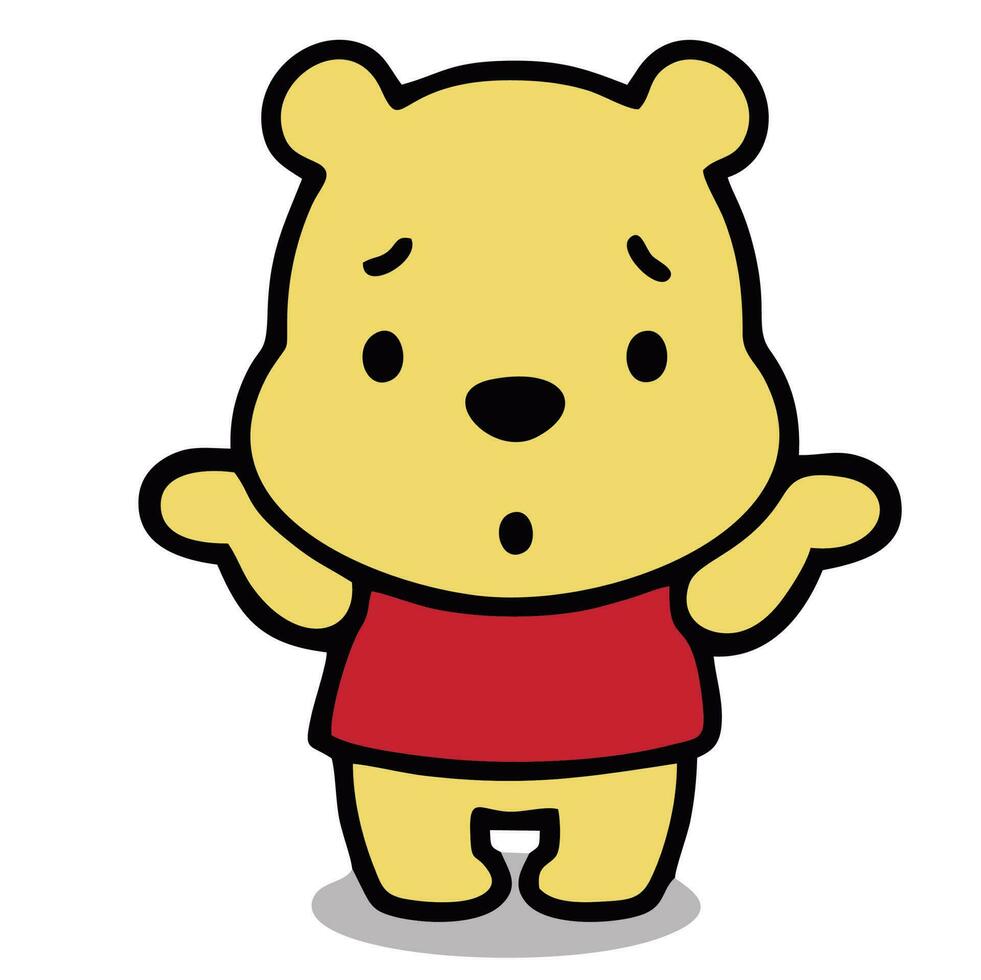 winnie the pooh poses baby vector