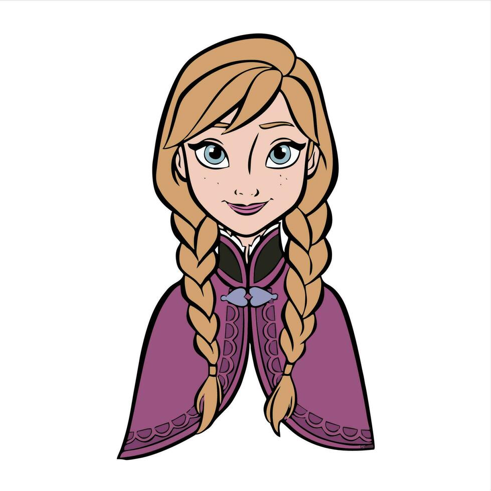 Anna frozen dibujo animado