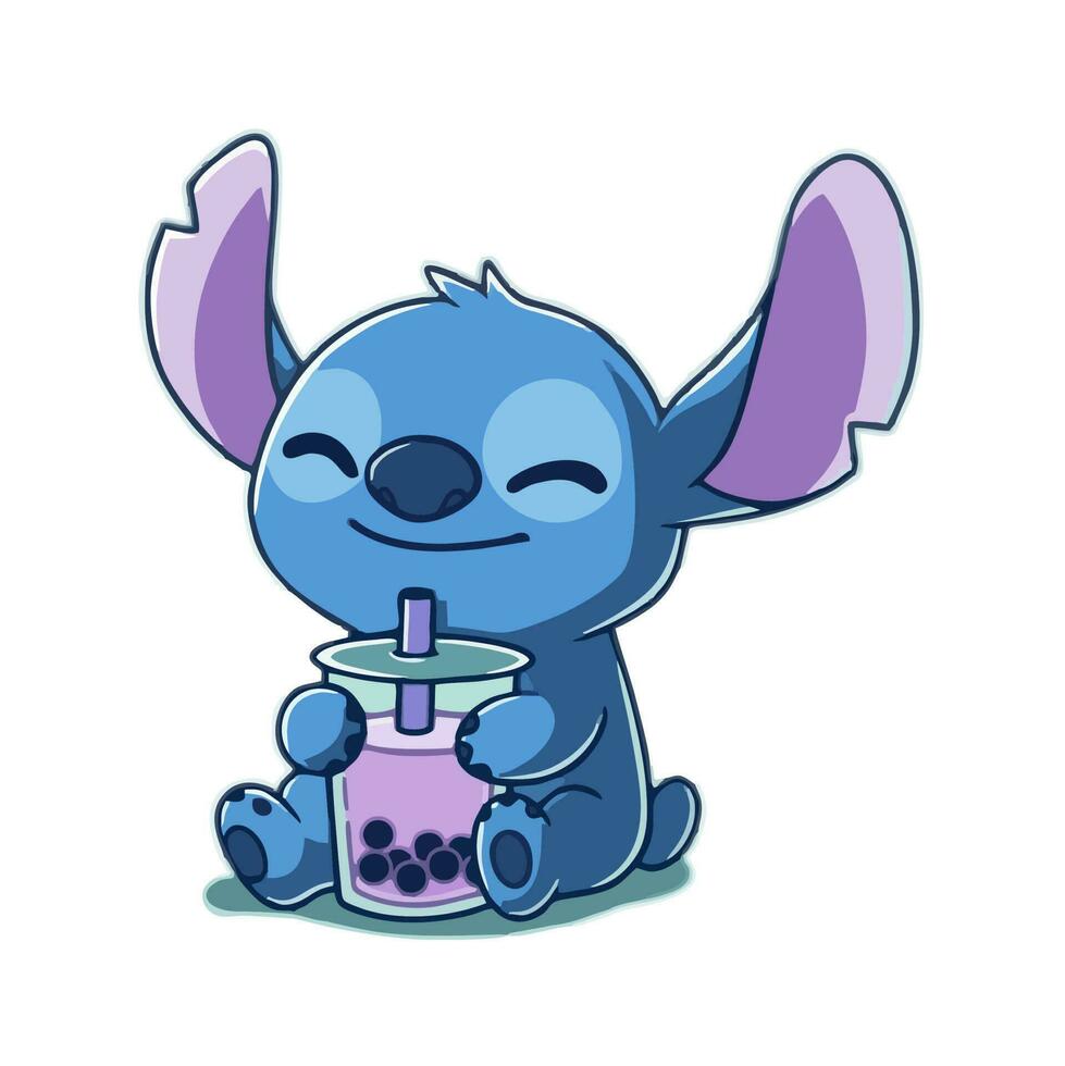 lilo and stitch cartoon poses vector editorial