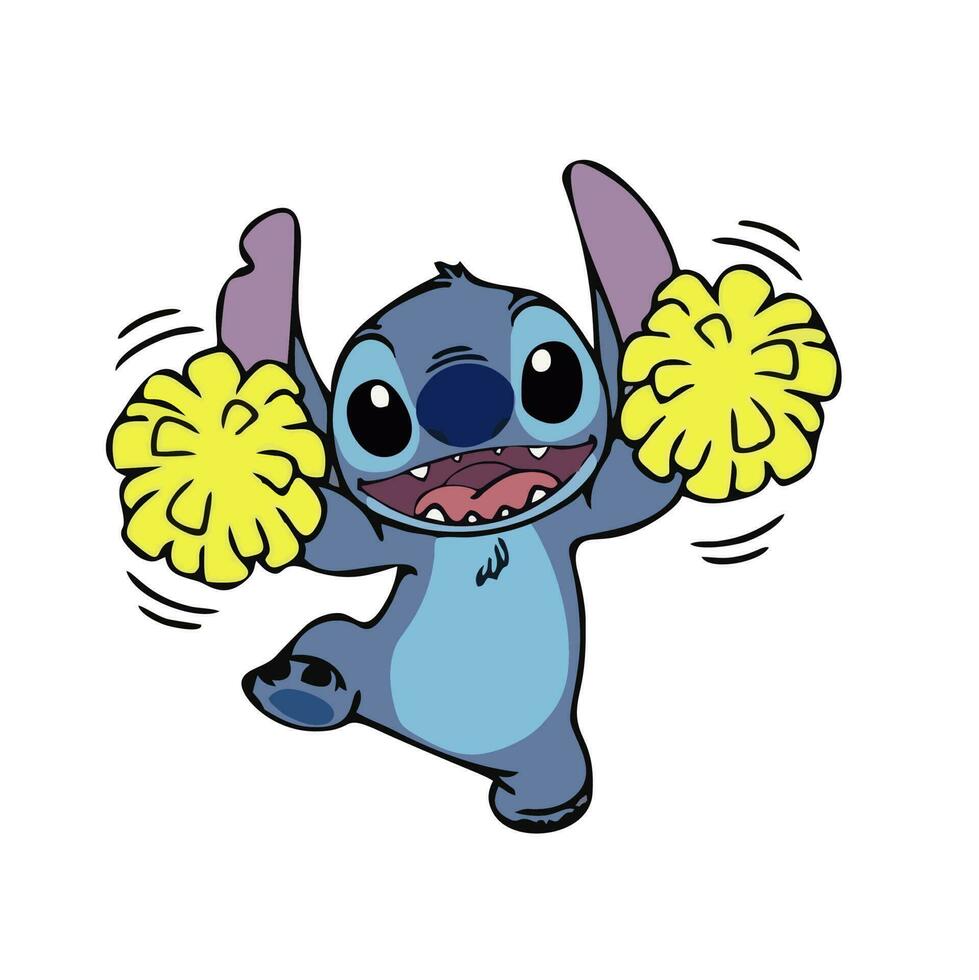 lilo and stitch cartoon poses vector editorial