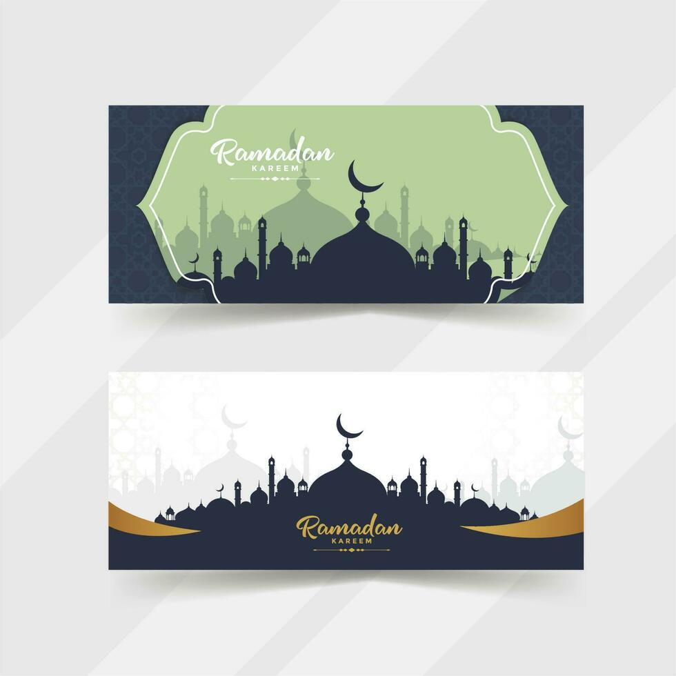 ramadan islamic celebration and poster vector