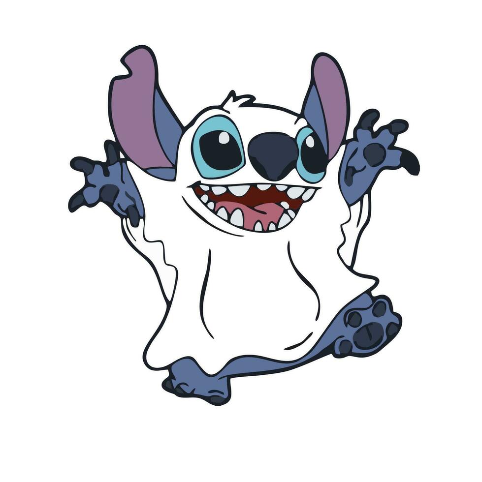 lilo and stitch cartoon poses vector editorial