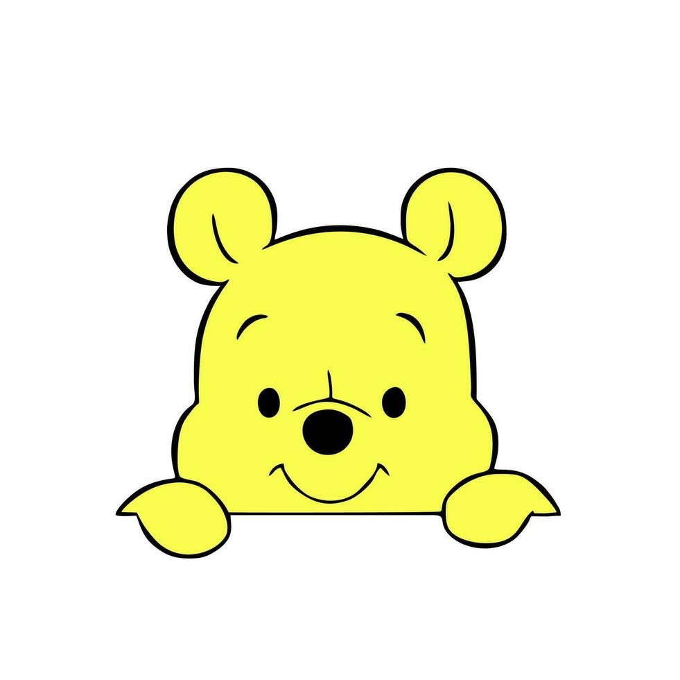 winnie the pooh poses baby vector