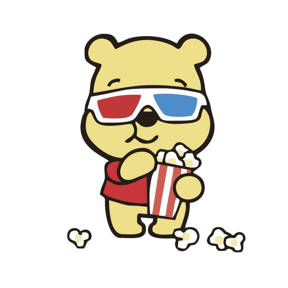 winnie the pooh poses baby vector