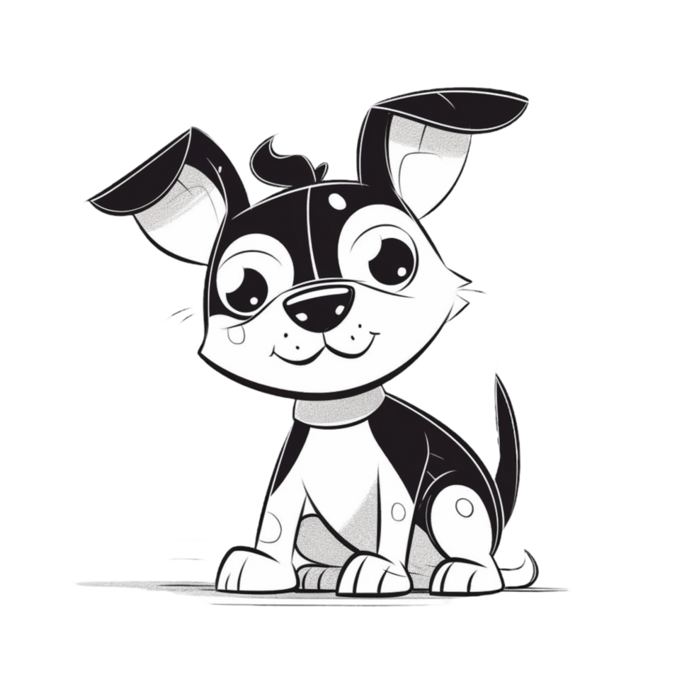 cane cartone animato carattere, ai generato PNG